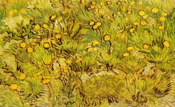 Amarilla Pintura - Un campo de flores amarillas Vincent van Gogh